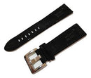 Pulseira  Mont Blanc Camurça 22mm Couro Preto C/ Fivela