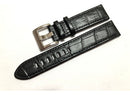 Pulseira Couro Mont Blanc 22mm Black