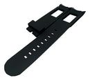 Pulseira Empório Armani Borracha Preta Ar0690 22mm