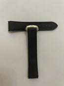 Pulseira Omega Preta 20mm Borracha Siliconada E Nylon