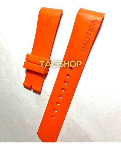 Pulseira Nautica Laranja Borracha 22mmx20mm