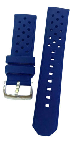 Pulseira de Silicone Azul Marinho Tag Heuer 22mm Aquaracer