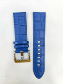 Pulseira Mont Blanc Couro Azul 24mm Completo