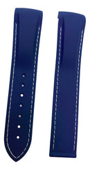 Pulseira Omega Azul Costura Branca 20x18mm Resistente