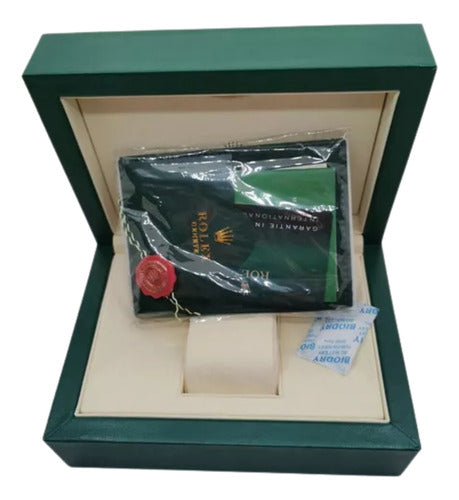 Caixa Rolex, estojo com certificado, etiqueta e manual.