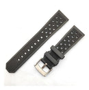 Pulseira de Silicone Preta Tag Heuer 24mm Completa