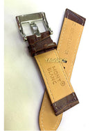 Pulseira-mont Blanc 24mm Marrom Couro Fecho Aço