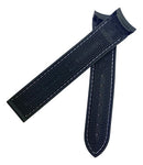 Pulseira Omega Preta Costura Branca 20x18mm Borracha
