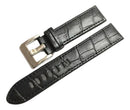Pulseira Couro Relógio Mont Blanc 22mm Preto