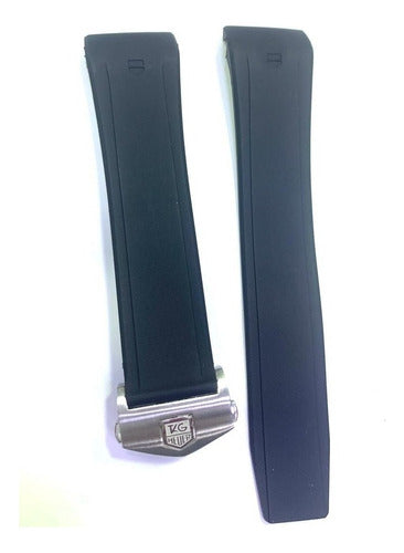 Pulseira Tag Heuer Carrera 22mm Silicone Completa