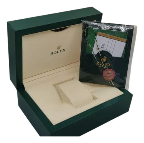 Caixa Estojo Rolex Completa Madeira Certificados E Manual