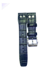 Pulseira Iwc Couro 22mm Preto Completo