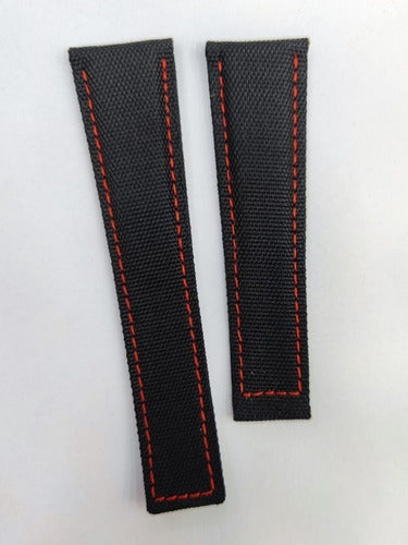 Pulseira Tag Heuer de Nylon Preta 24mm