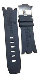 Pulseira Ap Preta 28mm Borracha Fecho Aço Premium
