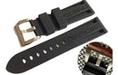 Pulseira Borracha Para Panerai Luminor Preta C/fecho