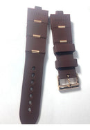 Pulseira Bvlgari Marrom Detalhes Rose Gold 24mm