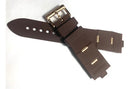 Pulseira Bulgari Borracha Marrom 24mm Detalhes Rose Gold