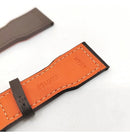 Pulseira Para Iwc Couro Marrom 22mm Completo