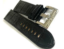 Pulseira Mont Blanc Preta Couro 24mm Original
