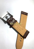 Pulseira-mont Blanc Marron Couro 24mm Fecho Aço