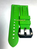 Pulseira Panerai Verde Claro 24mmx22mm Borracha Fecho Aço