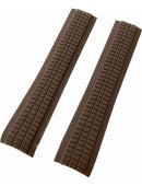 Pulseira Patek C10 Marrom Borracha Silicone 20mm