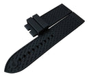 Pulseira De Silicone Preta 23mm Para Relogio Armani Ar0527