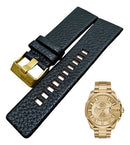 Pulseira Diesel 10bar 26mm Couro Preto Com Fivela Premium Co