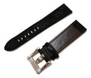 Pulseira  Mont Blanc Camurça 22mm Couro Preto C/ Fivela