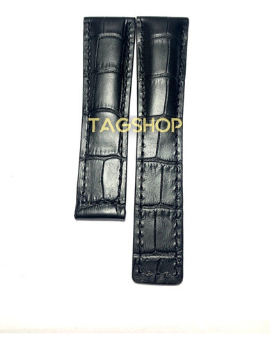 Pulseira Tag Heuer Preta 22mmx18mm de Couro