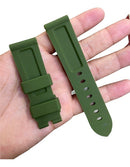 Pulseira Panerai Officine 22mm Verde Militar Silicone