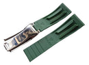 Pulseira Para Oysterflex Rolex 20mm Silicone Verde Completa