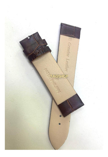 Pulseira Patek Phillippe Marrom 20x18mm Couro
