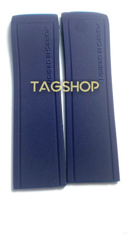Pulseira Porsche Azul 24mmx22mm Borracha