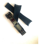 Pulseira Rolex Preta 20x16mm com Fecho de Aço Preto