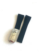 Pulseira Rolex Preta 20x16mm com Fecho de Aço