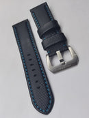 Pulseira Panerai Nylon 26mm Costura Azul Completo