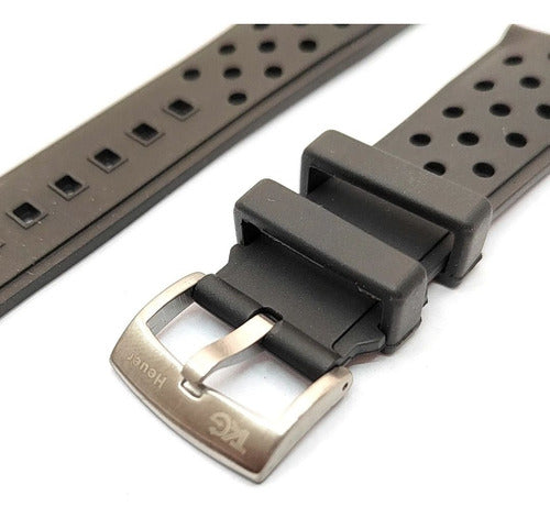 Pulseira Tag Heuer Silicone Preto 24mm Completo