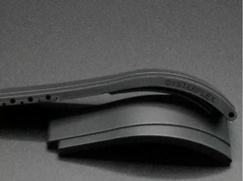 Pulseira Silicone Para Relogio Rolex 22mm Preta Premium