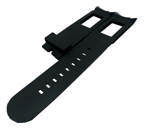 Pulseira Empório Armani Borracha Preta Ar0690 22mm
