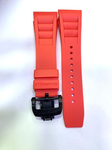 Pulseira Richard Mille Rm011 Vermelho Fecho Preto