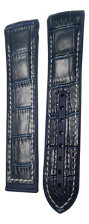 Pulseira Omega 22mm Seamaster - Speedmaster Azul em Couro