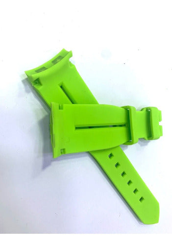 Pulseira Silicone Gaga Milano 24mm Verde Limão