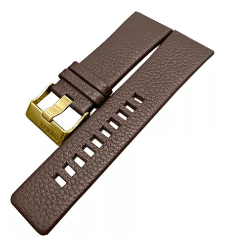 Pulseira Couro Marrom Compatível Para Diesel Dz4305 26mm