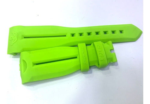 Pulseira Silicone Gaga Milano 24mm Verde Limão