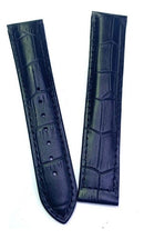 Pulseira Omega de Couro Genuíno Preta 20mm Seamaster