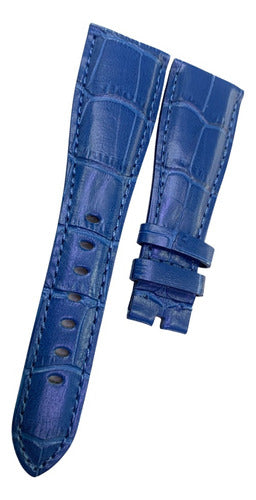 Pulseira Gaga Milano 24x16mm Italy Azul Metálico Couro