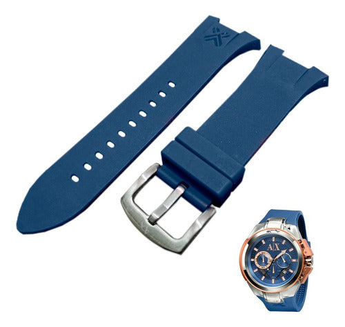 Pulseira Borracha Para Armani Exchange Completa Com Fivela
