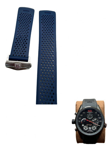 Pulseira Tag Heuer 24mm Com Fecho Em Aço Inox
