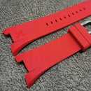 Pulseira de Borracha Armani Exchange Vermelha Completa Cor Vermelha